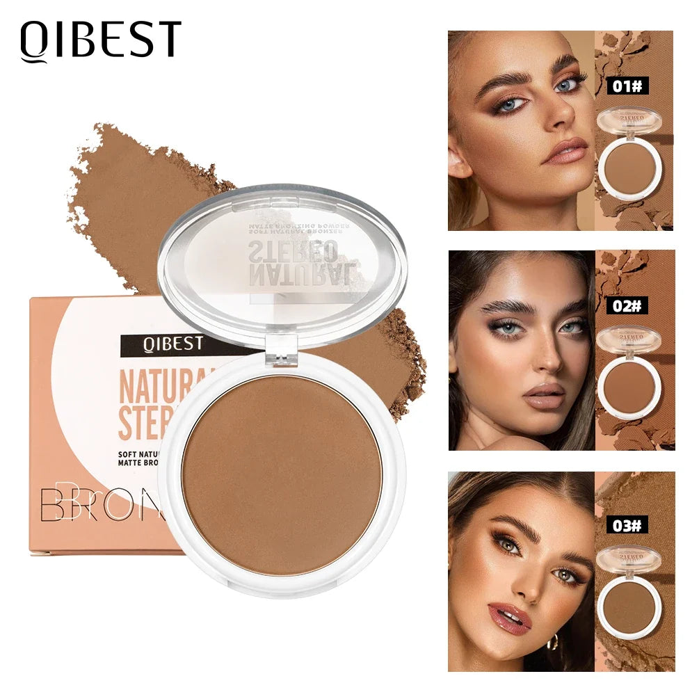 QiBest Contour Palette – Bronzer, Highlighter & Bronzing Powder