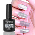Silvery Cat Eye Gel Polish Glossy Magnetic Nail Holographic 9D Effect