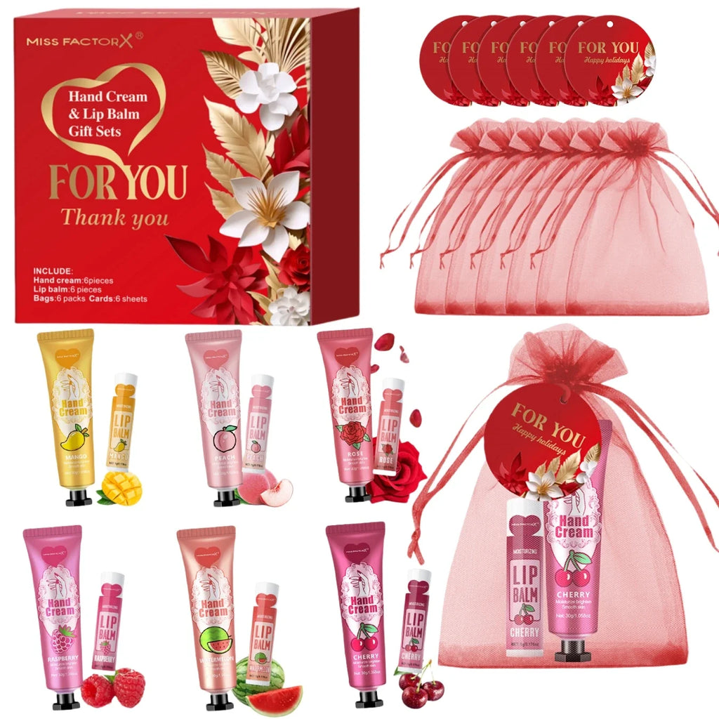 24-Pack Bulk Lip Balm & Hand Cream Gift Set – Wedding Favors