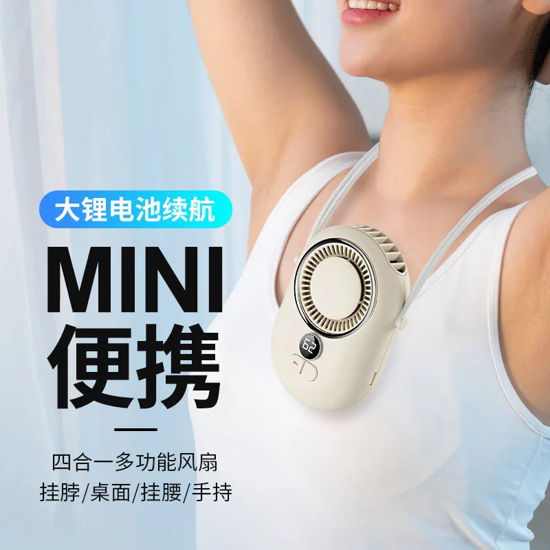 URGGU Bladeless Neck Fan – USB Rechargeable Portable Cooler