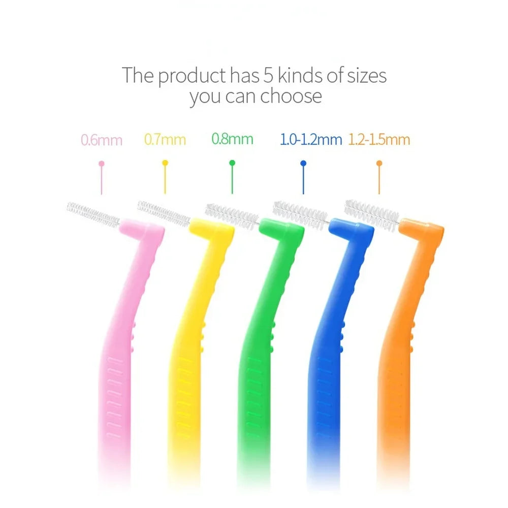 5-Pack L-Shaped Interdental Brushes for Braces | Travel Size