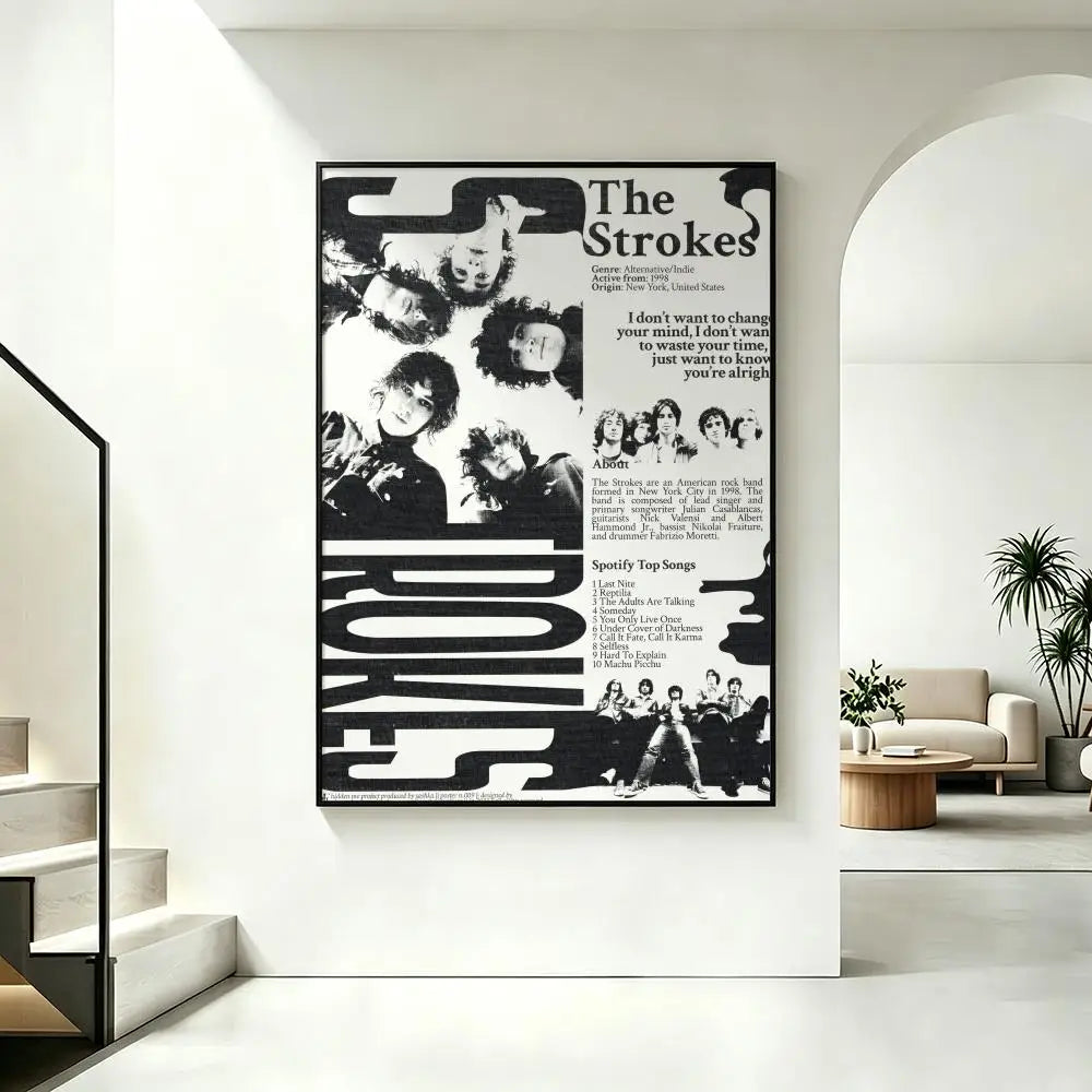 The Strokes Band HD Poster – Waterproof Sticky Wall Art Decor