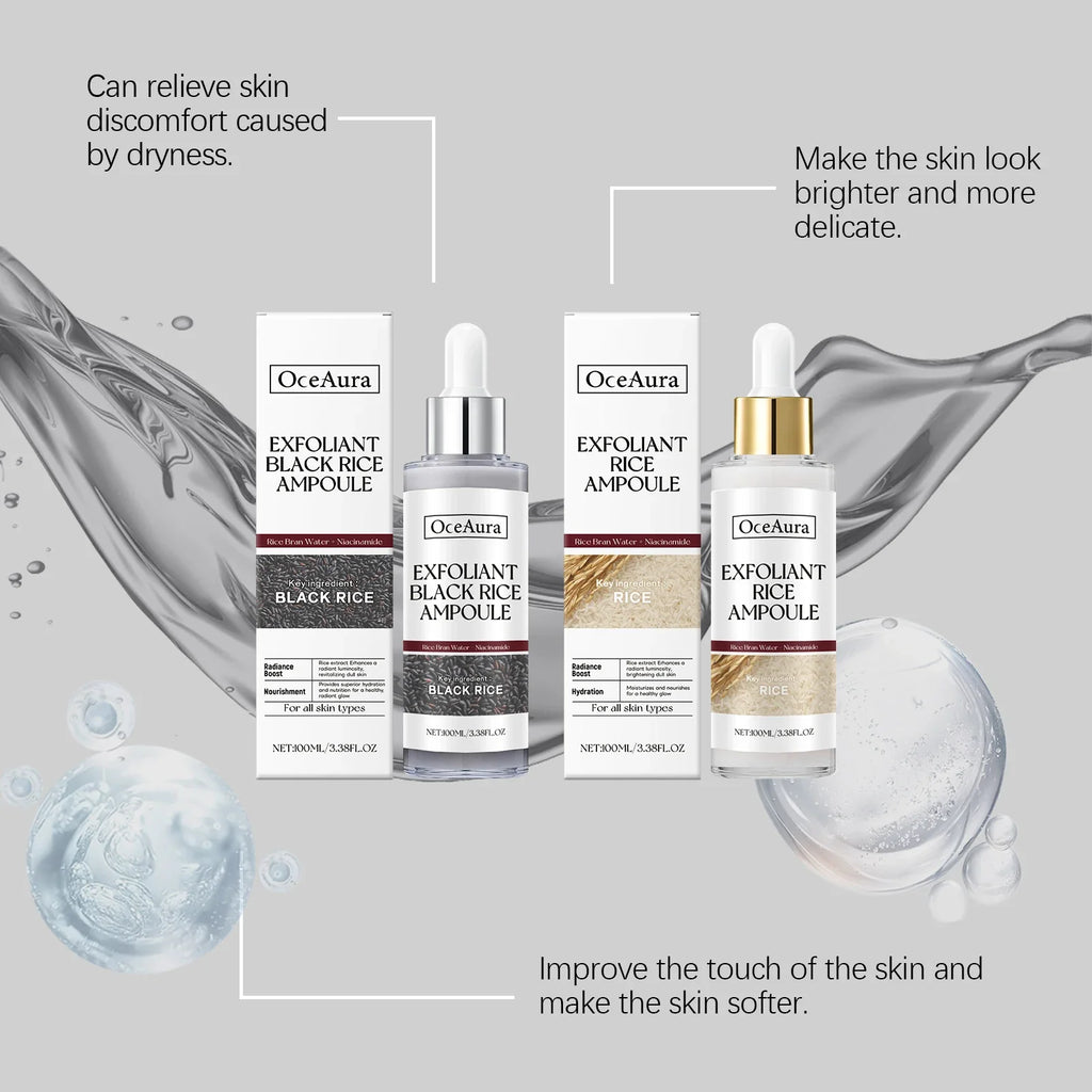 OceAura Rice Extract Exfoliating Serum – Hyaluronic Acid 100ml