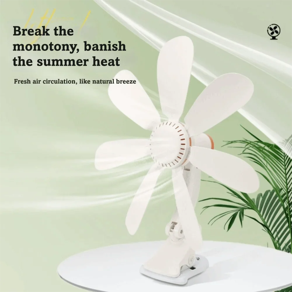 Portable Clip Fan – Hollow-Out Design, Powerful & Quiet