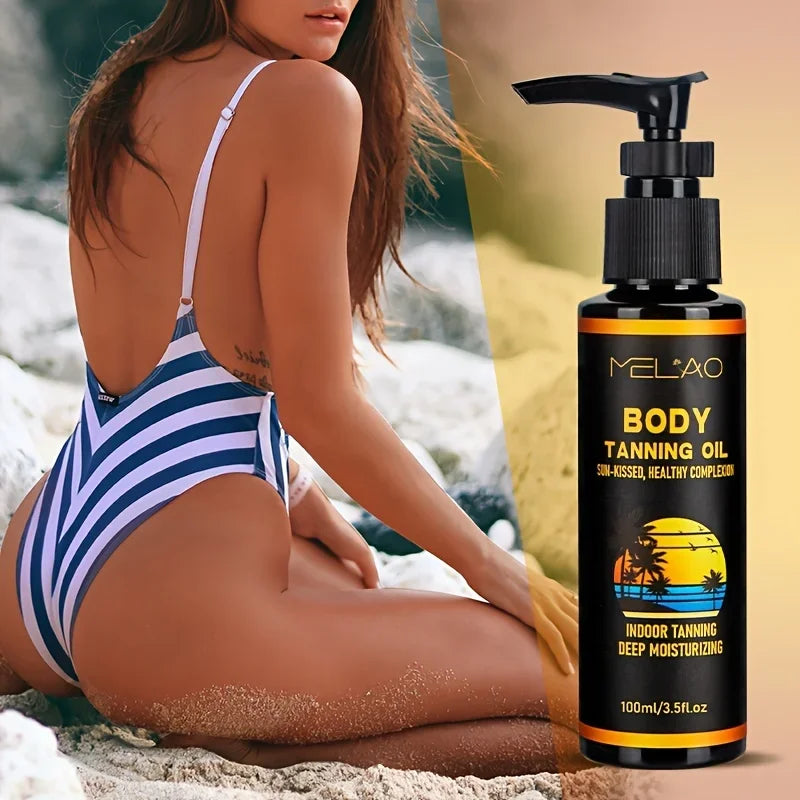 MELAO Tanning Oil – Tan Intensifier & Moisturizing Body Oil