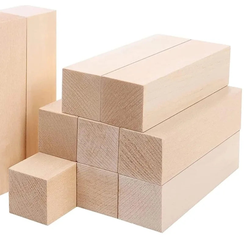 5-Pack Basswood Carving Blocks – Unfinished Whittling Wood DIY
