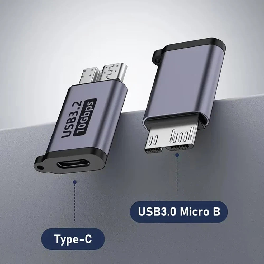 USB 3.0 Micro B to USB-C Adapter | 10Gbps HDD Converter