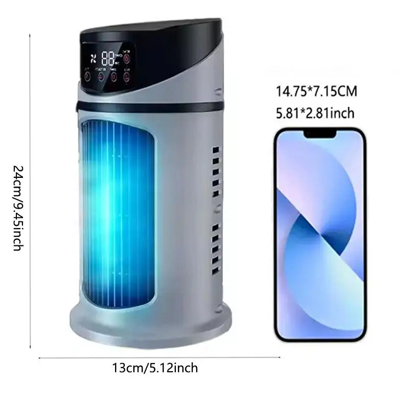 USB Desktop Fan with Humidifier & Spray Timer | Silent Portable