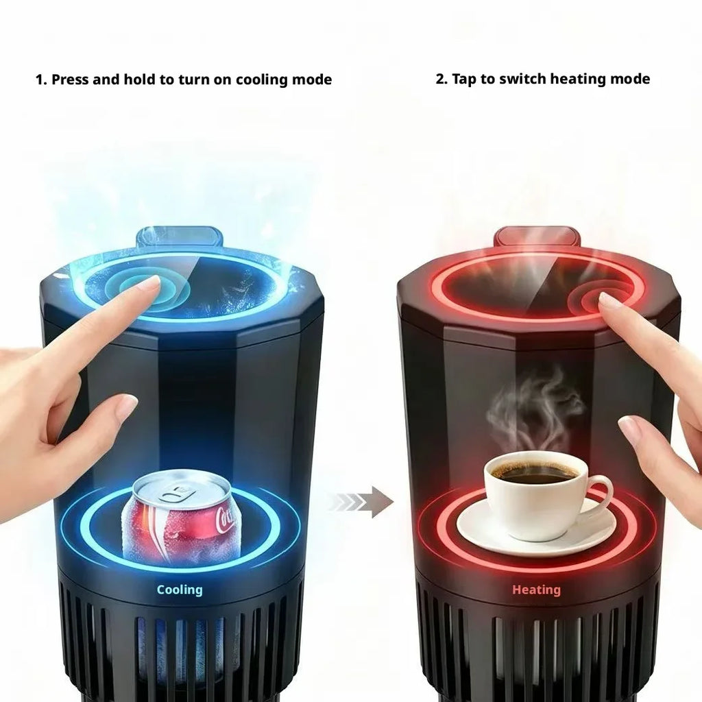 12V/24V Car Cup Warmer & Cooler – 2-in-1 Beverage Holder