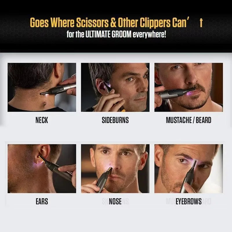 Electric Nose, Ear & Eyebrow Trimmer – Precision Multi-Use