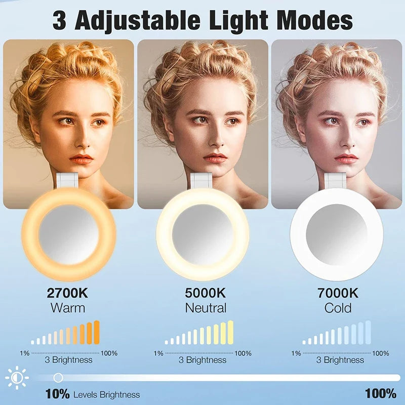 Mirror Light Cell Phone Led Mobile Selfie Ring Lamp Video Shooting