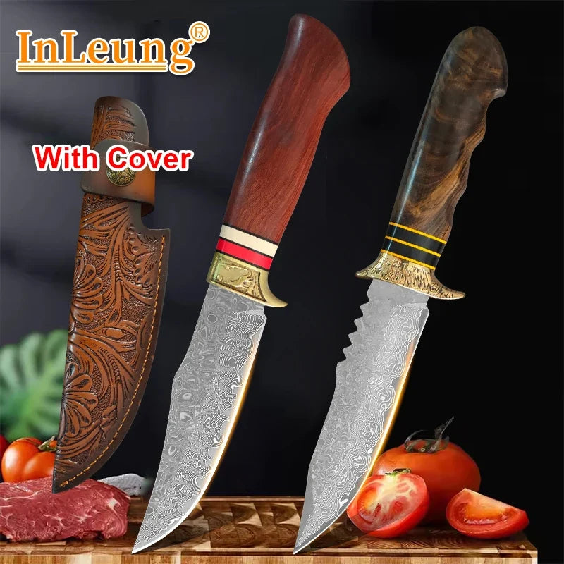 InLeung VG10 Damascus Steel Chef Knife | Wood Handle