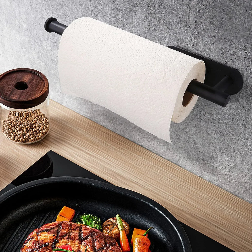 Wall-Mount Stainless Steel Paper Towel & Toilet Roll Holder