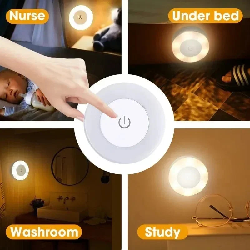 Dimmable USB LED Night Light | Touch Lamp for Bedroom & Home