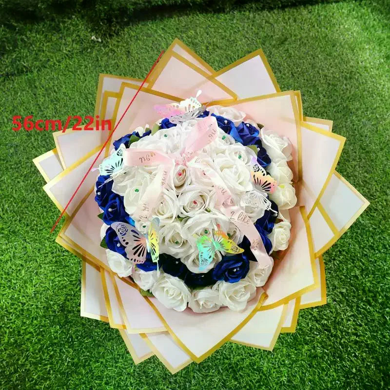 20 Sheets Gilt Edge Flower Wrapping Paper | Korean Style DIY