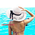 Personalized Floppy Sun Hat | Bride Bachelorette Beach Wedding