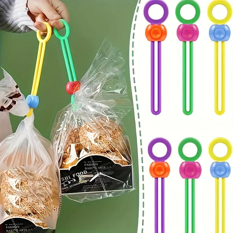 Silicone Food Bag Sealing Clips | Reusable 5-Pack Adjustable