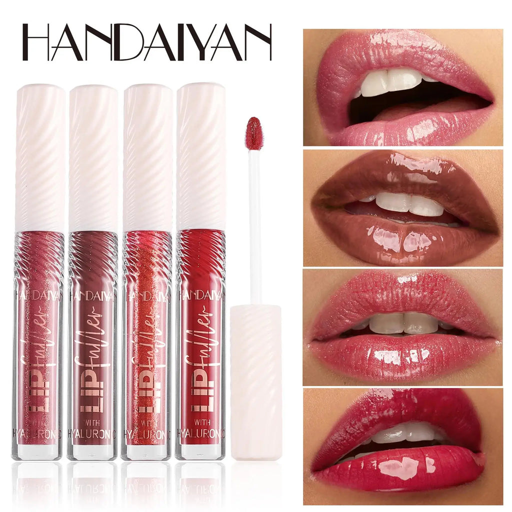 HANDAIYAN 8-Shade Mirror Lip Gloss | Hyaluronic Acid & Pearl