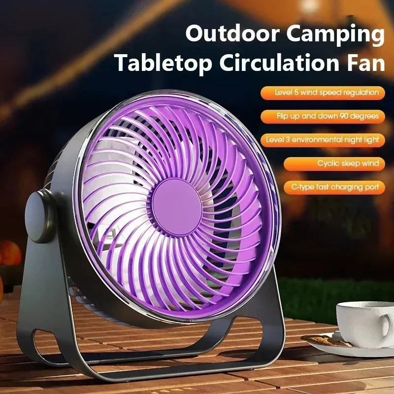 5-Speed Quiet 3-in-1 Fan – Desk, Wall & Ceiling Mount