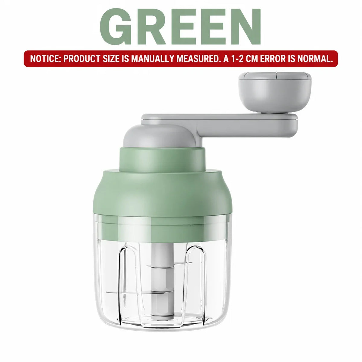Manual Food Processor 250ml – Hand Crank Vegetable Chopper