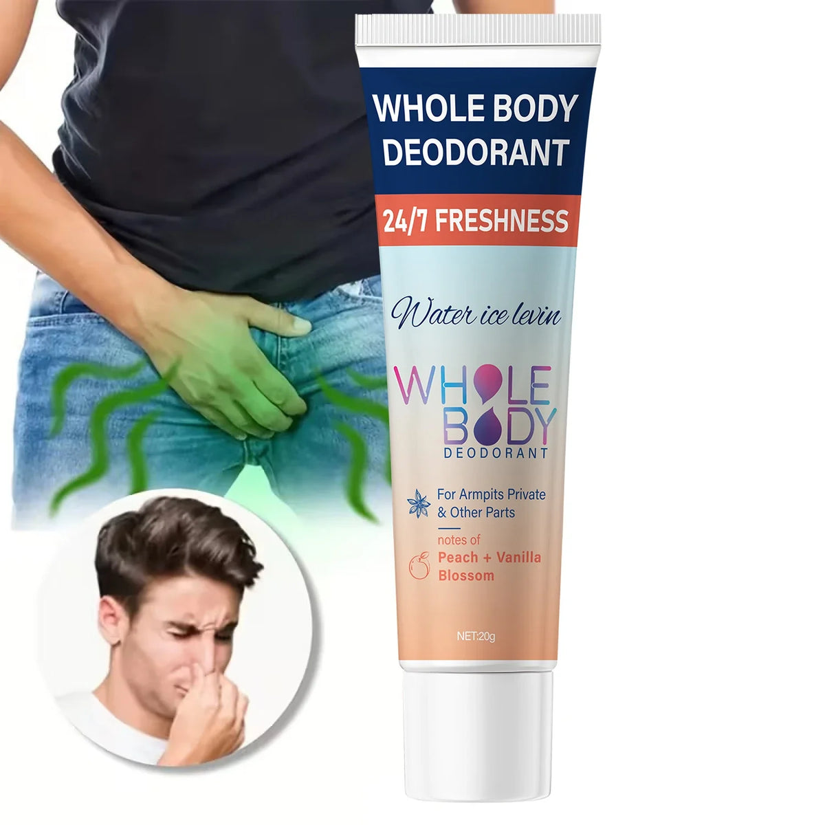 Whole Body Deodorant Cream – Peach Vanilla & Hyaluronic Acid