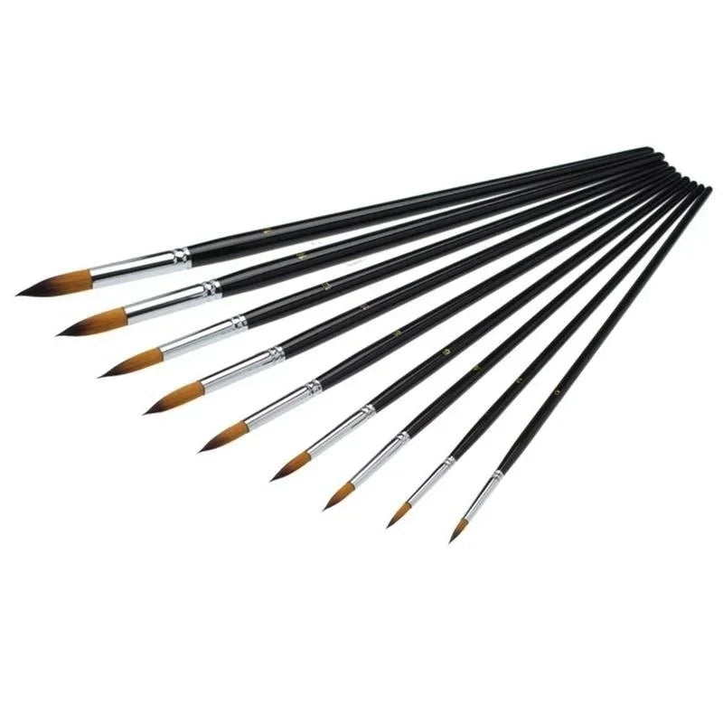 Long Handle Nylon Watercolor Brush Acrylic Painting Brushes Gouache