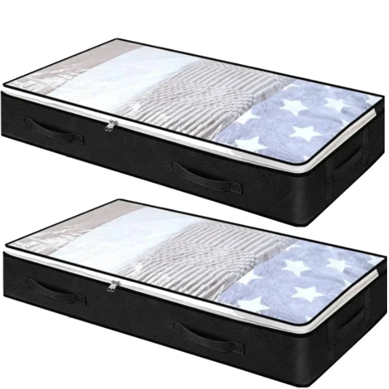 Under Bed Storage Bag Portable Foldable Quilt Bags Wardrobe Clothes