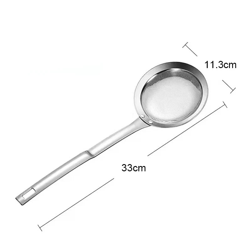 304 Stainless Steel Mesh Strainer with Long Handle | 4 Sizes