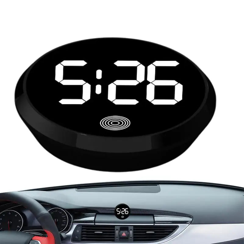 Car Dashboard Digital Clock Vent Clocks Watch Touch-activated