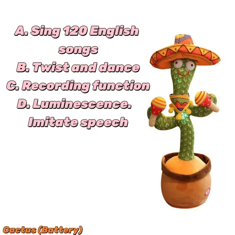 Dancing Cactus Talking Plush Toy – Singing & Wriggling Fun