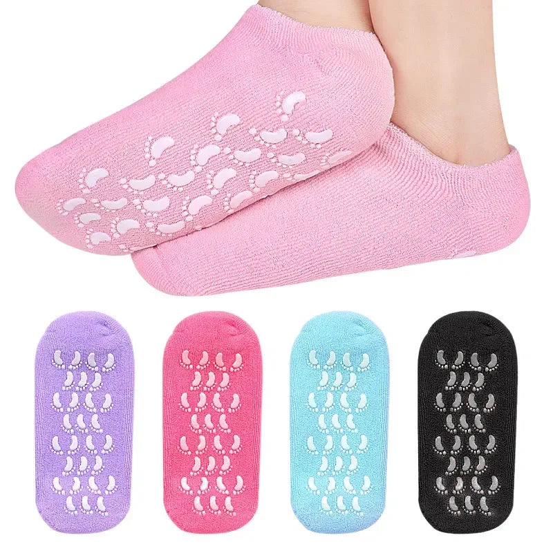 Reusable Spa Gel Socks – Moisturizing Exfoliating Foot Care