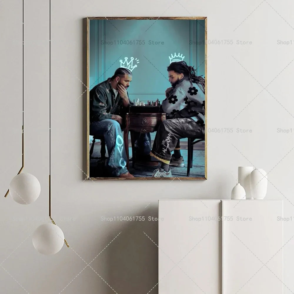 Drake Rapper Wall Poster – Self-Adhesive Waterproof Art Sticker
