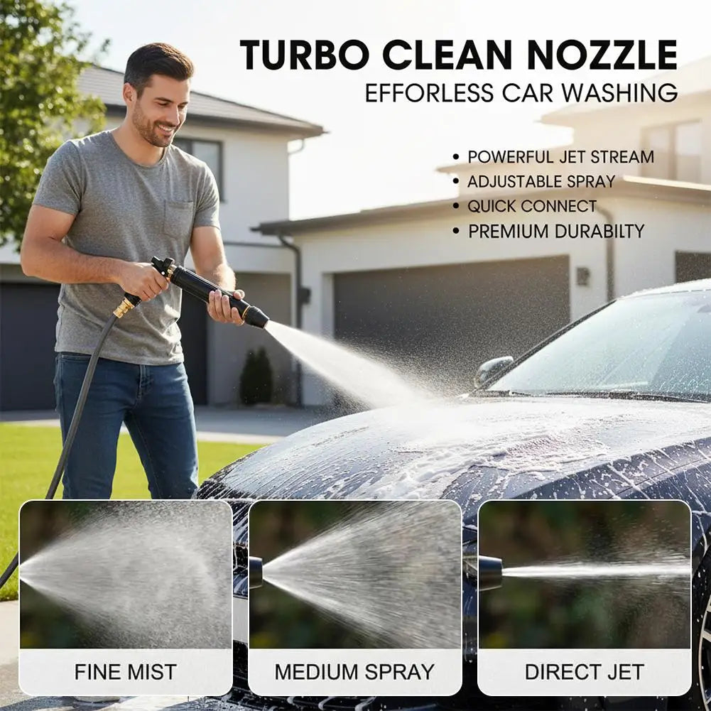 Adjustable Pressure Water Gun Nozzle Household Garden Hose Spray Car