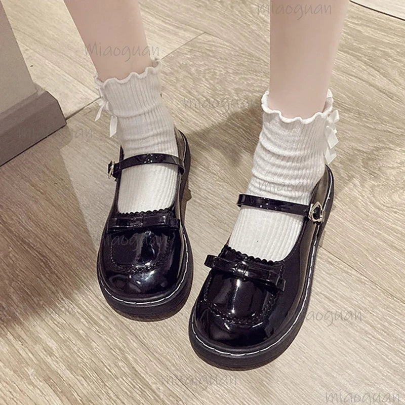 Women's Mary Jane Flat Loafers – Lolita JK Buckle Shoes
