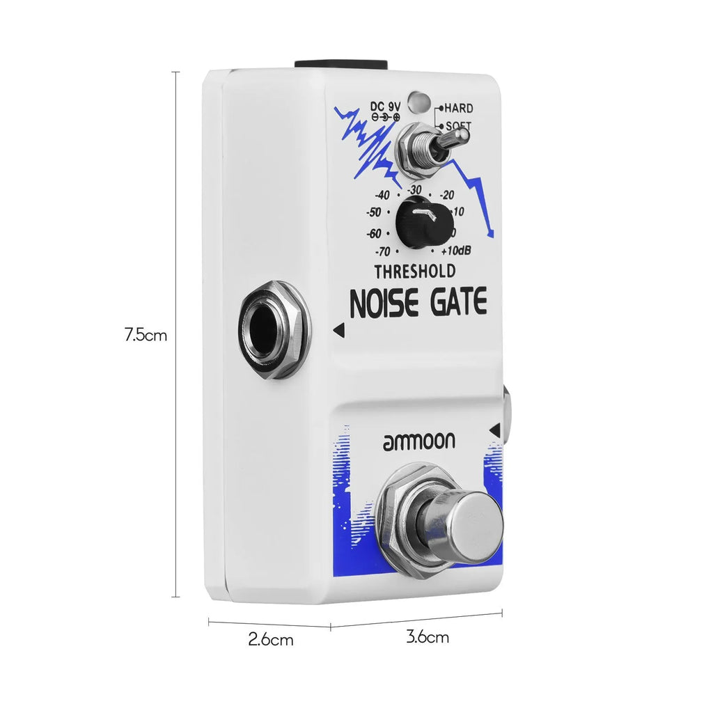 ammoon Noise Gate Guitar Pedal | True Bypass Zinc Alloy Shell