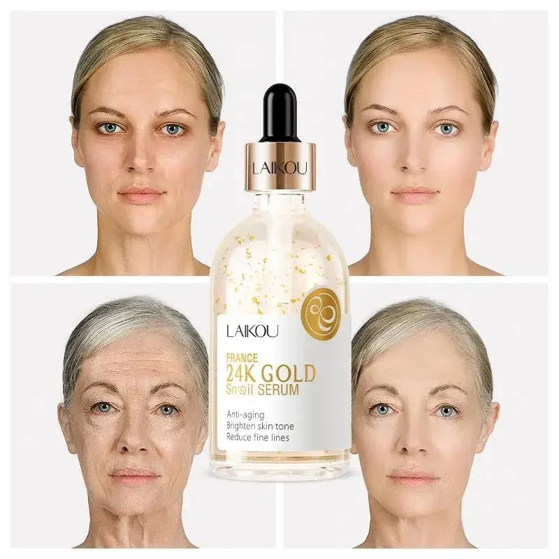 LAIKOU 24K Gold Snail Face Serum 100ml – Brighten & Firm