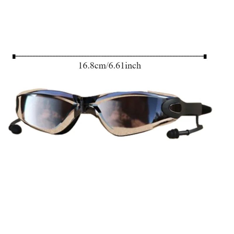 Anti-Fog Swimming Goggles with Earplugs | Silicone Swim Goggles