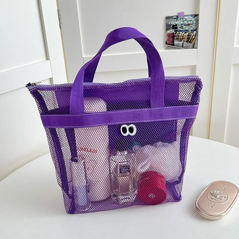 Portable Mesh Shower Caddy – Quick-Dry Travel Toiletry Bag