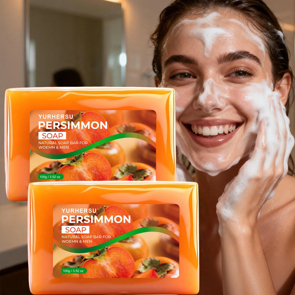 Handmade Persimmon Extract Soap – Brightening & Hydrating Bar