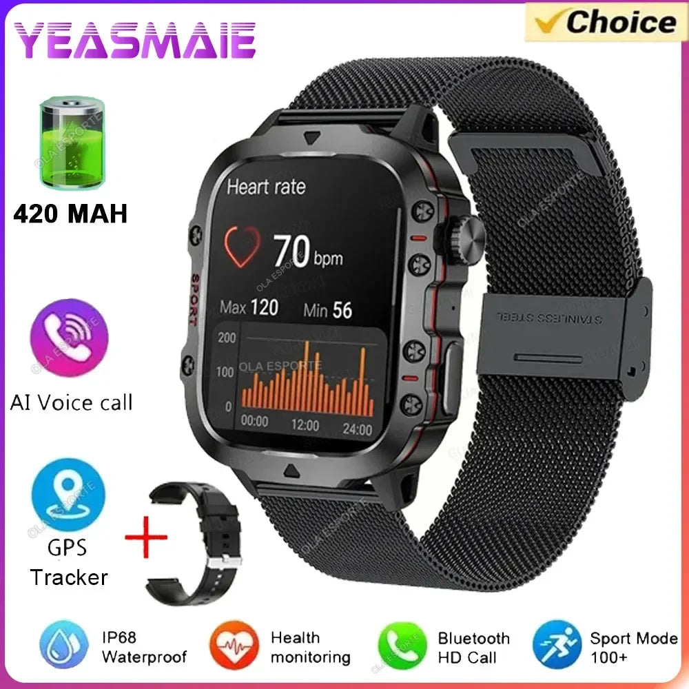 Military Smart Watch Women 3ATM Outdoor Sport GPS Fitness Tracker