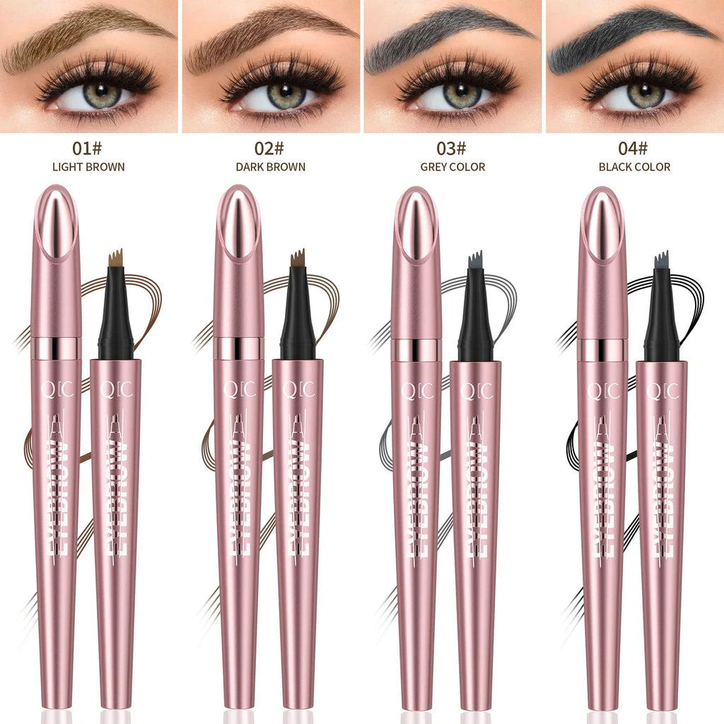 QIC 4-Fork Tip 3D Microblading Eyebrow Pencil – Waterproof