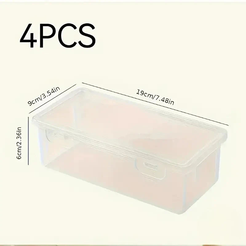 Clear Plastic Storage Boxes Lids Stackable Transparent Organizer