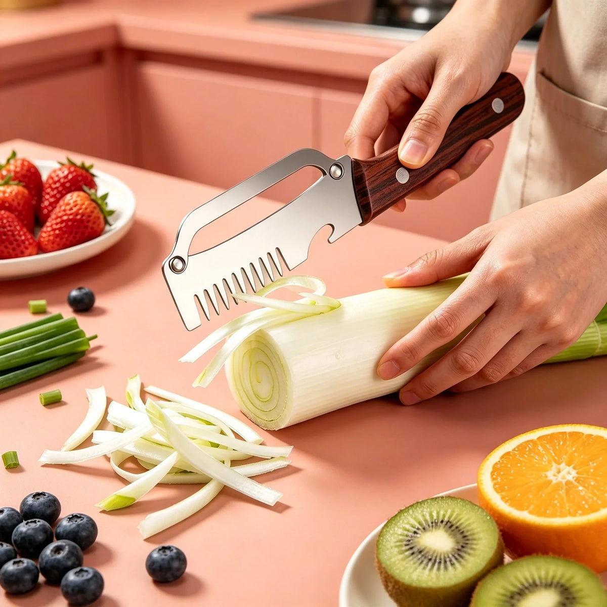 Stainless Steel Vegetable Peeler & Fruit Cutting Knife Set