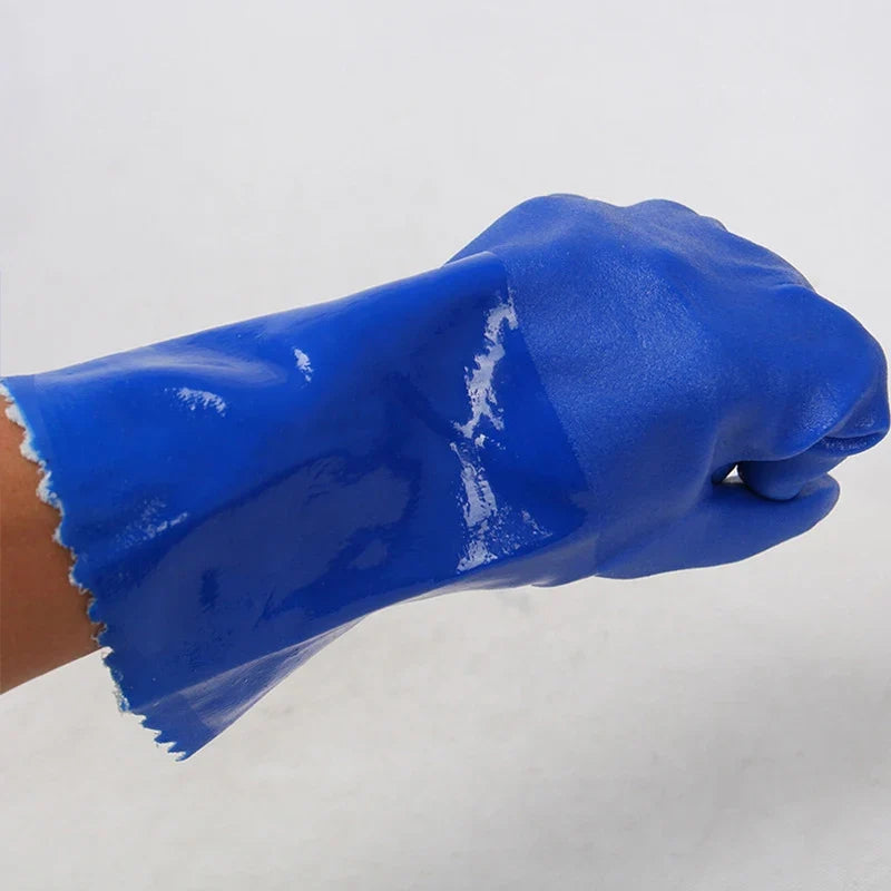 PVC Industrial Rubber Gloves – Anti-Slip, Waterproof & Chemical Resistant