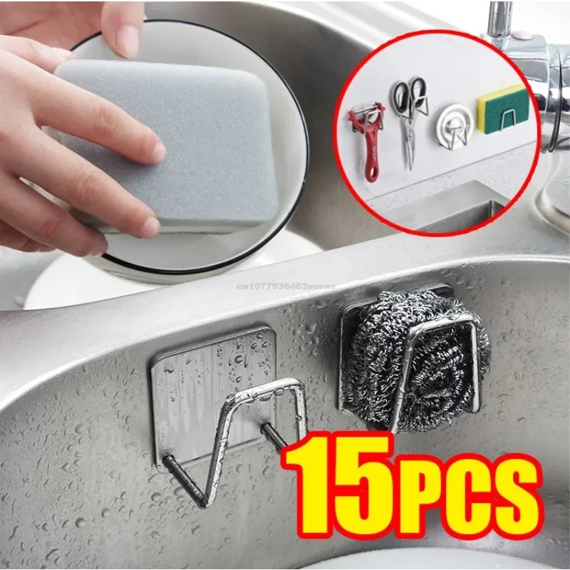 Stainless Steel Sponge Holder | Self-Adhesive Sink Organizer