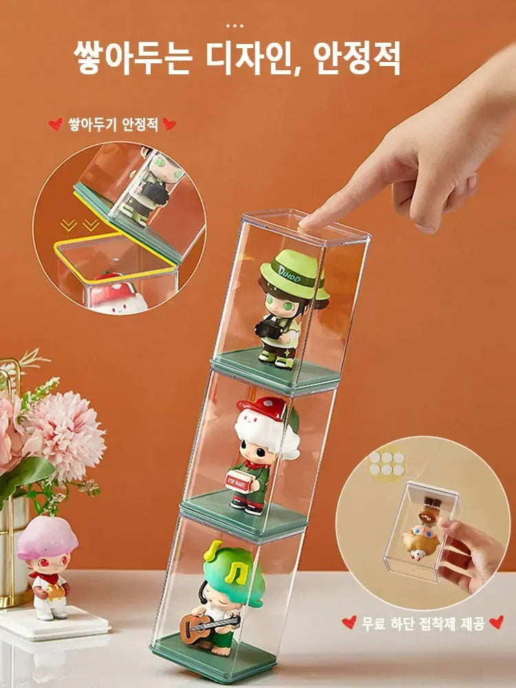 6-Pack Clear Storage Boxes for Figures, Dolls & Collectibles