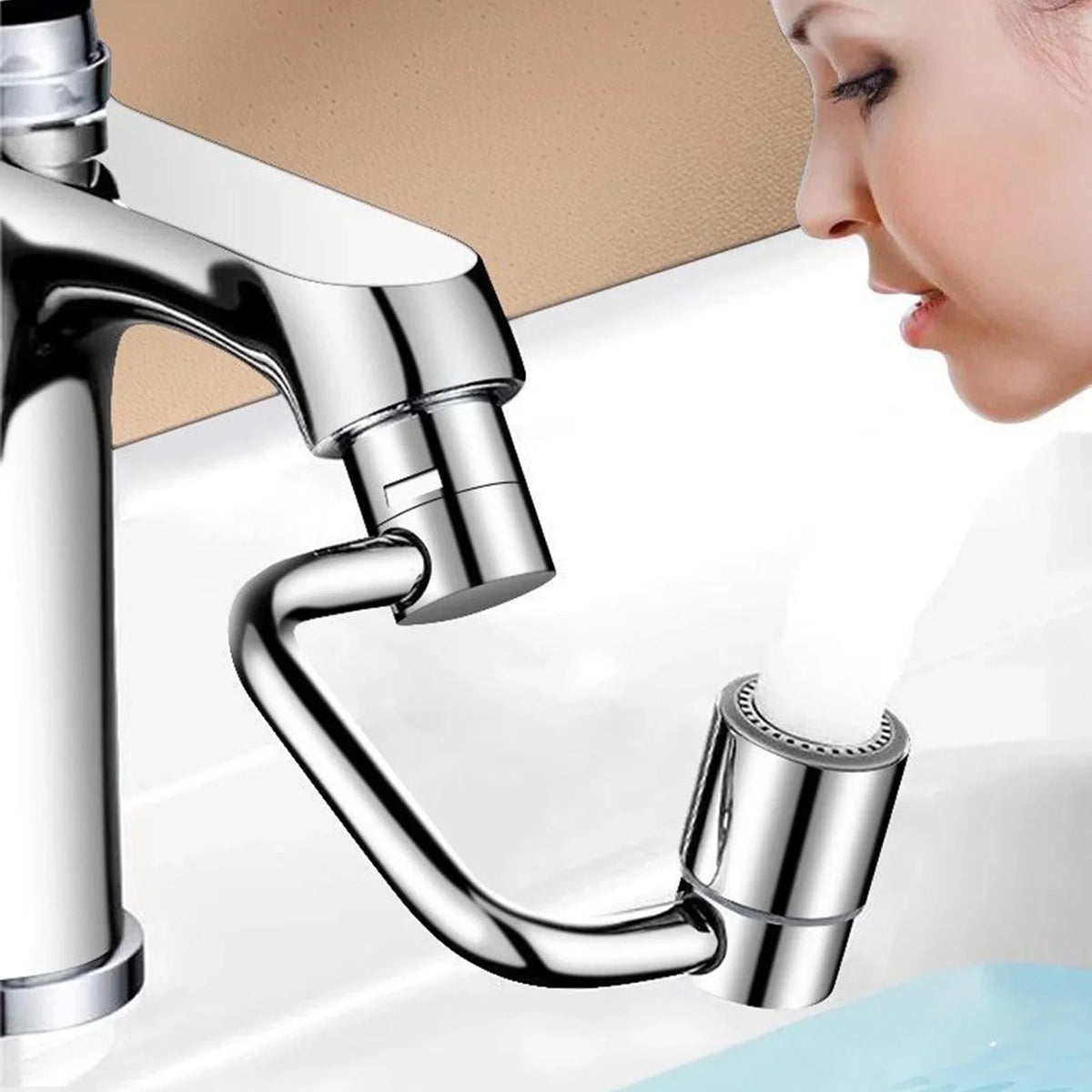 1080° Rotating Faucet Extender | Stainless Steel Aerator