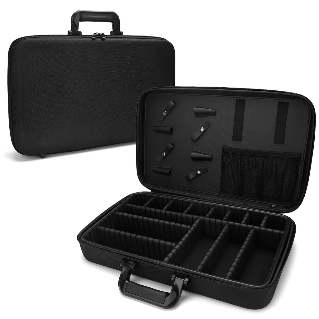 High-Capacity Barber Bag | PU Leather Salon Organizer Case