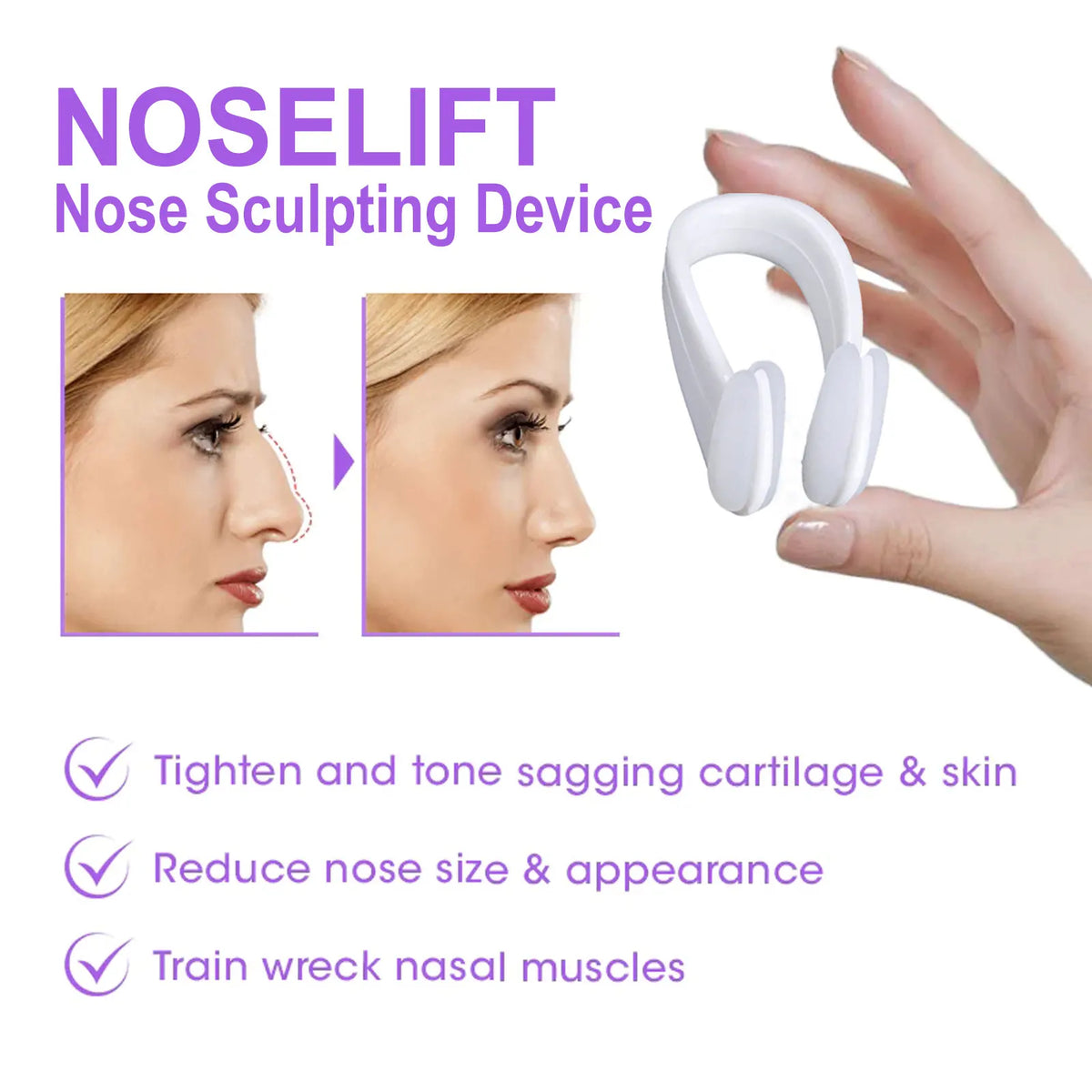 Silicone Nose Contour Clip – Facial Massager Beauty Tool