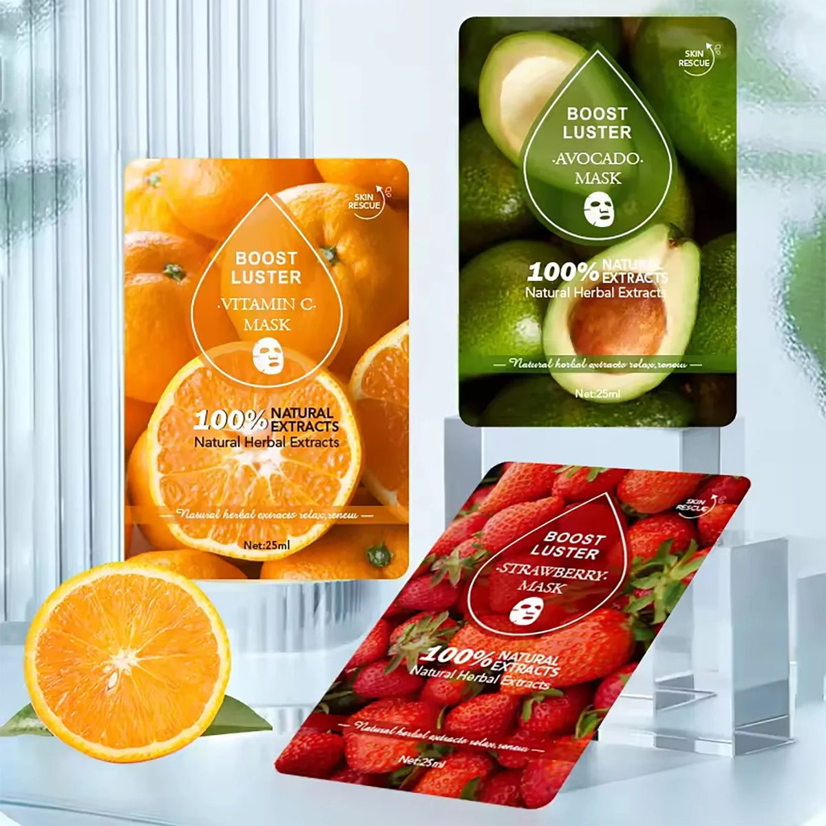 AILKE Vitamin C & Hyaluronic Acid Brightening Sheet Mask 10pc